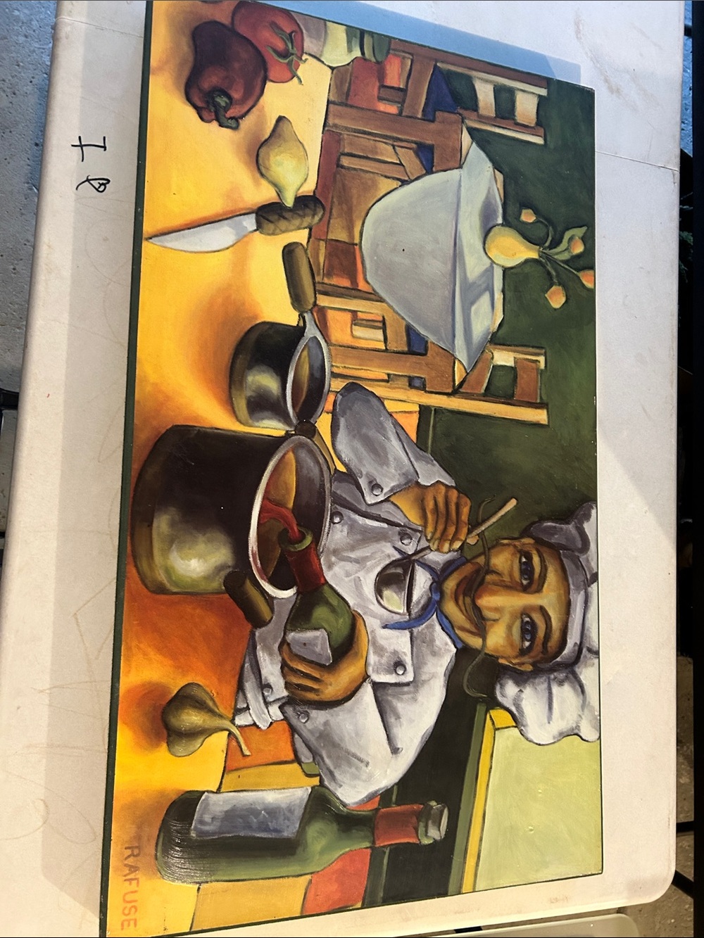 Colorful Chef Painting by Rafuse - Picture 2 of 2